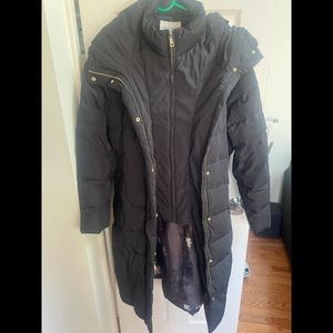 Cole Haan signature double zip and button down coat